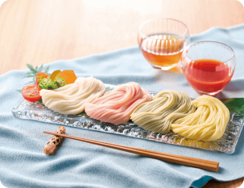 池利 まあるい彩り三輪素麺と2種のつゆ