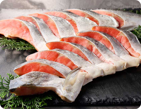 低温熟成 塩紅鮭 半身姿切身（個別包装）