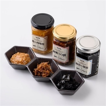 ＜東京ベイコート倶楽部＞御膳の極3点セット(鶏の肉味噌×和風XO醤×海苔の佃煮)