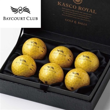 ＜ベイコート倶楽部＞オリジナル黄金ゴルフボール 6ヶ/箱