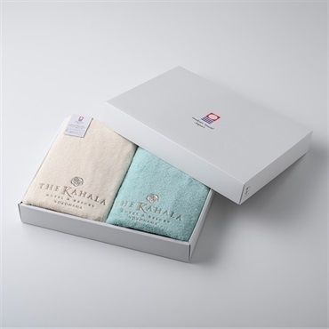 【お歳暮フェア2025】＜ザ・カハラ・ホテル＆リゾート 横浜＞ギフトBOX入り オリジナル今治バスタオル (2色セット)