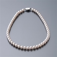 Tokyo Pearl 7.5×8.0mm SV あこや真珠 花珠ネックレス