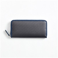 hide k 1896　round zip wallet「hkc-050」＜リゾートトラストセレクション＞(ネイビー)