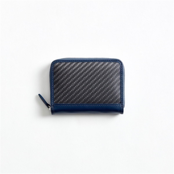 hide k 1896　mini round zip wallet「hkc-053」＜リゾートトラストセレクション＞(ネイビー)
