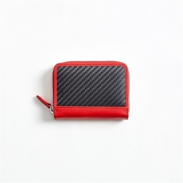 hide k 1896　mini round zip wallet「hkc-053」＜リゾートトラストセレクション＞(レッド)