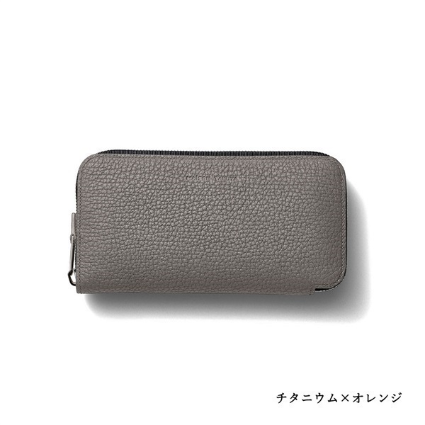 MAISON TAKUYA(メゾンタクヤ)TT3 Wallet＜リゾートトラストセレクション＞(チタニウム×オレンジ)