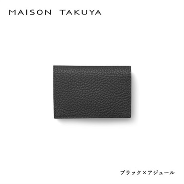 MAISON TAKUYA(メゾンタクヤ)Business Card Pouch Magnet＜リゾートトラストセレクション＞(ブラック×アジュール)