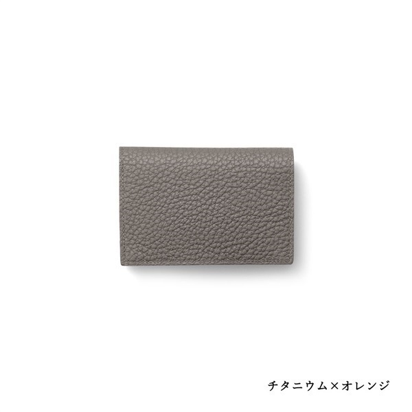 MAISON TAKUYA(メゾンタクヤ)Business Card Pouch Magnet＜リゾートトラストセレクション＞(チタニウム×オレンジ)