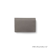 MAISON TAKUYA(メゾンタクヤ)Business Card Pouch Magnet＜リゾートトラストセレクション＞(チタニウム×オレンジ)