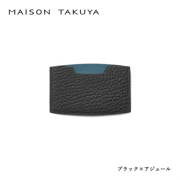 MAISON TAKUYA(メゾンタクヤ)MN Card Holder＜リゾートトラストセレクション＞(ブラック×アジュール)