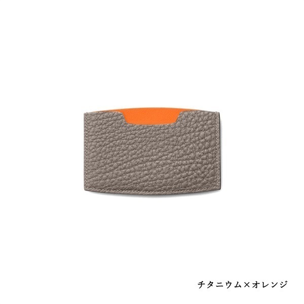 MAISON TAKUYA(メゾンタクヤ)MN Card Holder＜リゾートトラストセレクション＞(チタニウム×オレンジ)