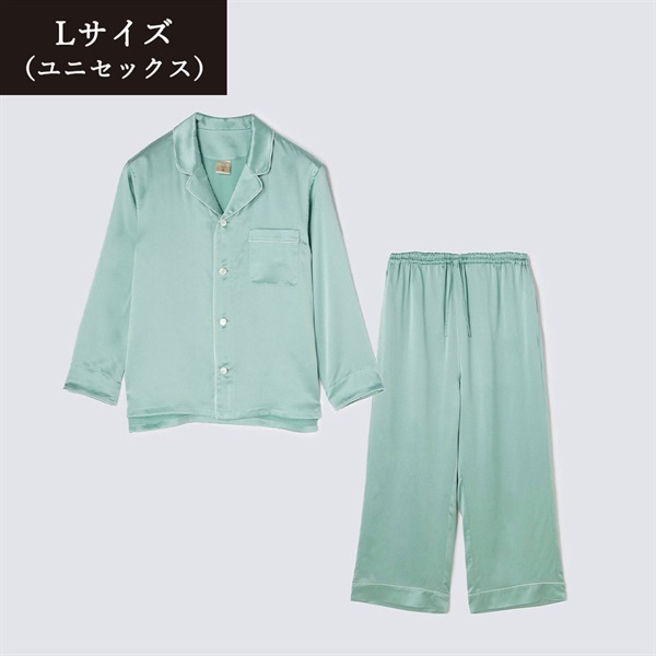Foo Tokyo(フートウキョウ)セットアップ シルクパジャマ ミントグリーン＜リゾートトラストセレクション＞(Lサイズ【ミントグリーン】-ユニセックス-22SS1SPMGL692)