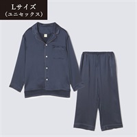Foo Tokyo(フートウキョウ)セットアップ シルクパジャマ エレガントネイビー＜リゾートトラストセレクション＞(Lサイズ【エレガントネイビー】-ユニセックス-22SS1SPENL703)