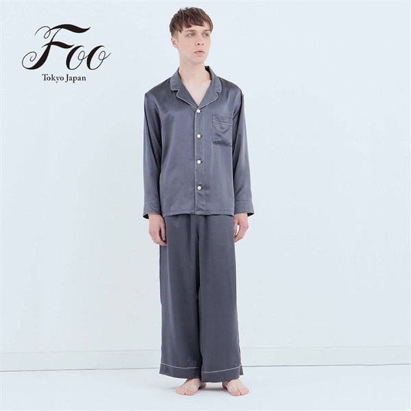 Foo Tokyo(フートウキョウ)セットアップ シルクパジャマ チャコールグレー＜リゾートトラストセレクション＞