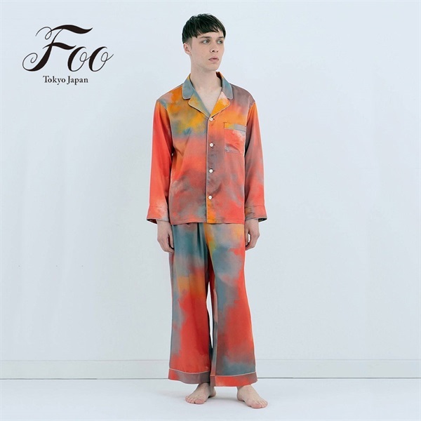 Foo Tokyo(フートウキョウ)セットアップ ウォータカラー シルクパジャマ イブニンググロウ＜リゾートトラストセレクション＞