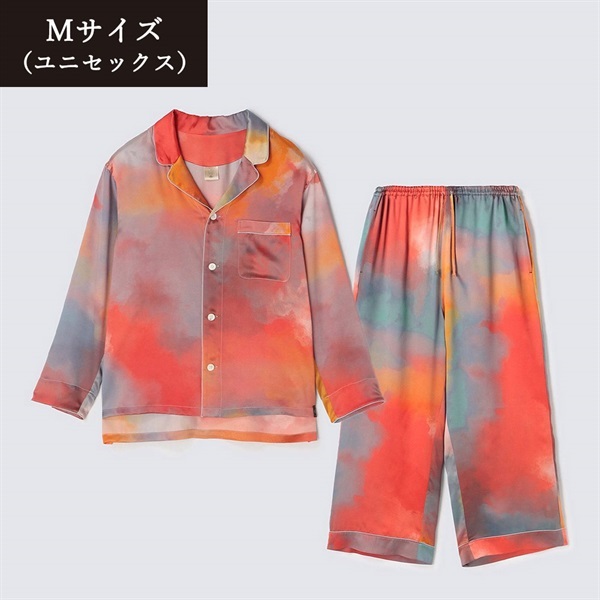 Foo Tokyo(フートウキョウ)セットアップ ウォータカラー シルクパジャマ イブニンググロウ＜リゾートトラストセレクション＞(Mサイズ【イブニンググロウ】-ユニセックス-22SS1SPEGM628)