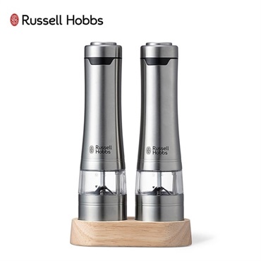 【送料無料】Russell Hobbs(ラッセルホブス) 電動ミル ソルト＆ペッパー  ウッドスタンドセット「7923JP」＜リゾートトラストセレクション＞