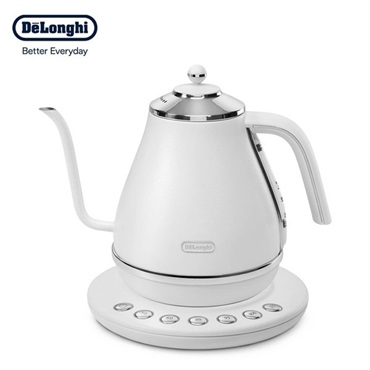 De'Longhi(デロンギ)アイコナ 温度設定機能付き電気カフェケトル (ピースフルホワイト)「KBOE1230J-W」＜リゾートトラストセレクション＞