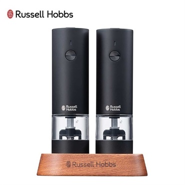 Russell Hobbs(ラッセルホブス) 充電式ミル ソルト＆ペッパー ミニ2本セット(ブラック)「7942JP-BK」＜リゾートトラストセレクション＞