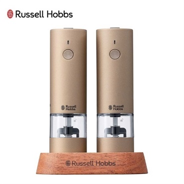 Russell Hobbs(ラッセルホブス) 充電式ミル ソルト＆ペッパー ミニ2本セット(ブラウンゴールド)「7942JP-BG」＜リゾートトラストセレクション＞