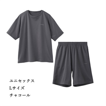 VENEX(ベネクス)コンフォートポンチショートハーフセットアップ ユニセックス＜リゾートトラストセレクション＞(Lサイズ【チャコール】-ユニセックス)