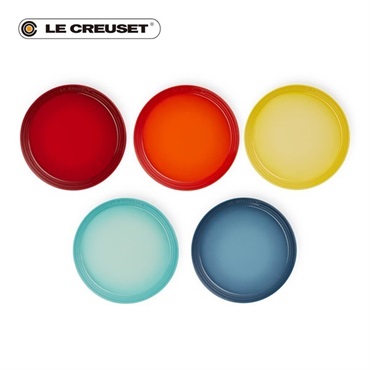 Le Creuset (ル・クルーゼ)ネオ･ラウンド･プレート 22cm (5枚入り) レインボー「69266177849014」