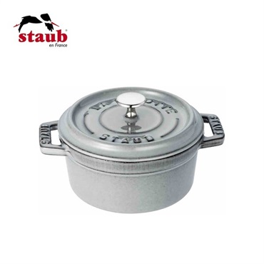 STAUB(ストウブ)ピコ･ココット ラウンド 10cm グレー「40500-106」＜リゾートトラストセレクション＞