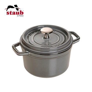 STAUB(ストウブ)ピコ･ココット ラウンド 14cm グレー「40509-475」＜リゾートトラストセレクション＞