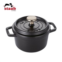 【新品未使用】SUTAUB ストウブ　ピコ・ココット ラウンド　16cm STAUB(ストウブ)ピコ・ココット ラウンド 16cm ブラック「40509-480