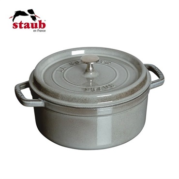 STAUB(ストウブ)ピコ･ココット ラウンド 18cm グレー「40509-484」＜リゾートトラストセレクション＞