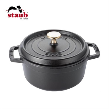 STAUB(ストウブ)ピコ･ココット ラウンド 18cm ブラック「40509-485」＜リゾートトラストセレクション＞