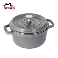 ■稀少■ ストウブ(Staub)ラウンドココット16cm[旧旧型] グレー ストウブ 鋳物ホーロー鍋 ピコ・ココット 16 cm, ラウンド