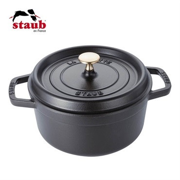 STAUB(ストウブ)ピコ･ココット ラウンド 22cm ブラック「40509-305」＜リゾートトラストセレクション＞