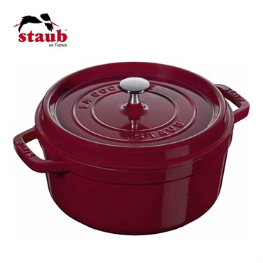 STAUB(ストウブ)ピコ･ココット ラウンド 22cm ボルドー「40502-293」＜リゾートトラストセレクション＞