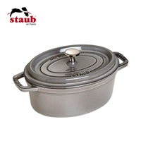 STAUB(ストウブ)ピコ･ココット オーバル 23cm グレー「40500-236」＜リゾートトラストセレクション＞