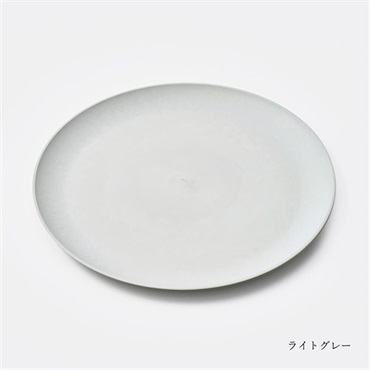 hide k 1896　ROUND PLATE 27cm (大皿) 　隈健吾デザイン「TW-T-001」＜リゾートトラストセレクション＞(ライトグレー)