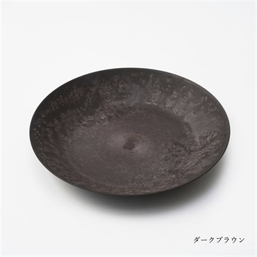 hide k 1896　DEEP ROUND PLATE (深皿)「TW-T-011」＜リゾートトラストセレクション＞(ダークブラウン)