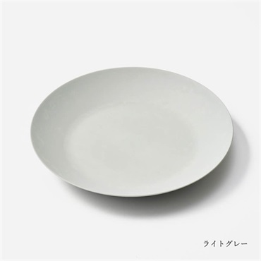 hide k 1896　DEEP ROUND PLATE (深皿)「TW-T-011」＜リゾートトラストセレクション＞(ライトグレー)