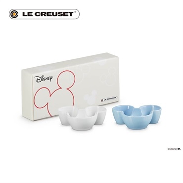 Le Creuset (ル・クルーゼ)ミッキーマウス ミニ・ディッシュ（2個入り）コットン/コースタルブルー「89396171389030」