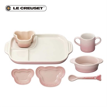 Le Creuset (ル・クルーゼ)ベビー・テーブルウェア・セット ミルキーピンク「69009001760098」
