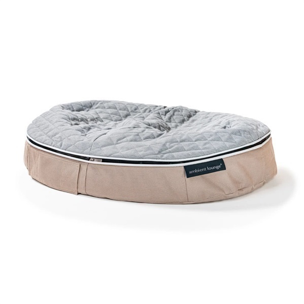 ペットラウンジ Lowタイプ キルトグレー Mサイズ＜リゾートトラストセレクション＞(本体：ベージュMサイズ-【カバー：キルトグレー】)