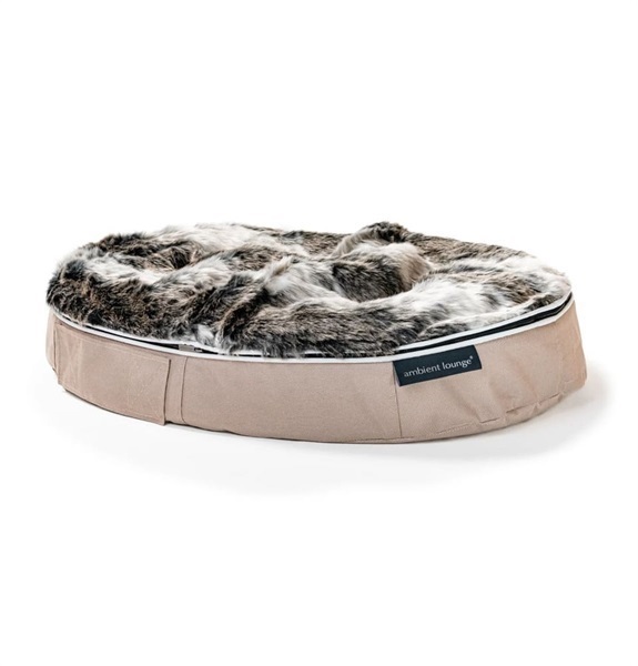 ペットラウンジ Lowタイプ バンビグレー Mサイズ＜リゾートトラストセレクション＞(本体：ベージュMサイズ-【カバー：バンビグレー】)