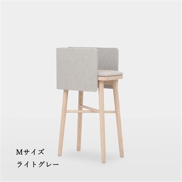 f＆f 愛犬用ダイニングチェア　Mサイズ＜リゾートトラストセレクション＞(本体：Mサイズ-【カラー：ライトグレー】)