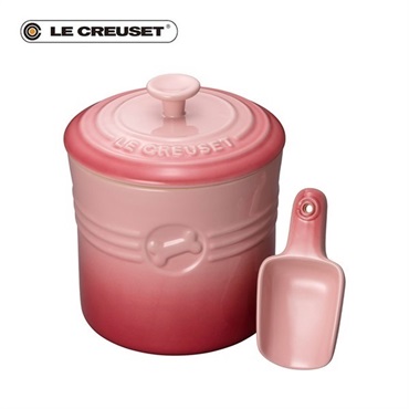 Le Creuset (ル・クルーゼ)ペットフード・コンテナー(スクープ付き) ナチュラルピンク「61402172270038」