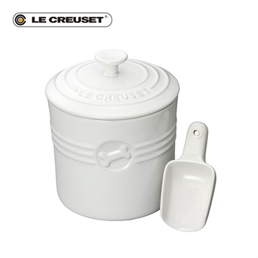 Le Creuset (ル・クルーゼ)ペットフード・コンテナー(スクープ付き)ホワイト「61402170100038」