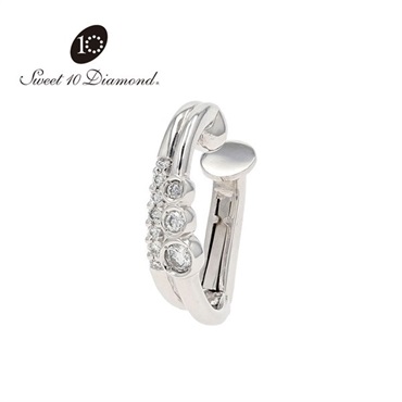 NAGAHORI スイートテン・ダイヤモンド　ダイヤモンドイヤーカフ(Pt900/K18(バネ))「PFSD40026」＜リゾートトラストセレクション＞