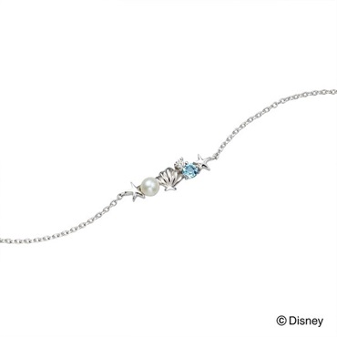 NAGAHORI ディズニー リトル・マーメイド ホワイトゴールド ブレスレット(K10WG)「OBLDS20016」＜リゾートトラストセレクション＞