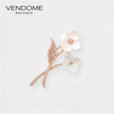 VENDOME BOUTIQUEシェルフラワー ブローチ「VBMV2004  P2」＜リゾートトラストセレクション＞