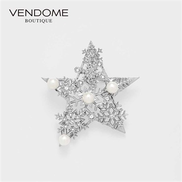VENDOME BOUTIQUE雪の結晶 星 ブローチ「VBMV4786  PF」＜リゾートトラストセレクション＞