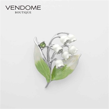 VENDOME BOUTIQUEすずらん ブローチ「VBRV8033  UW」＜リゾートトラストセレクション＞